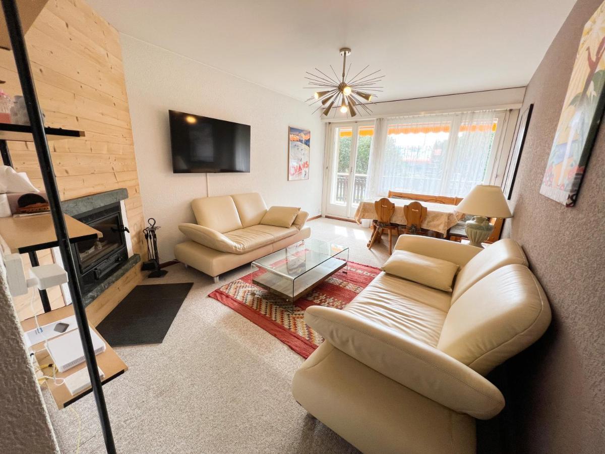 Bel appartement 3 pièces au pied des pistes de ski Crans-Montana Esterno foto